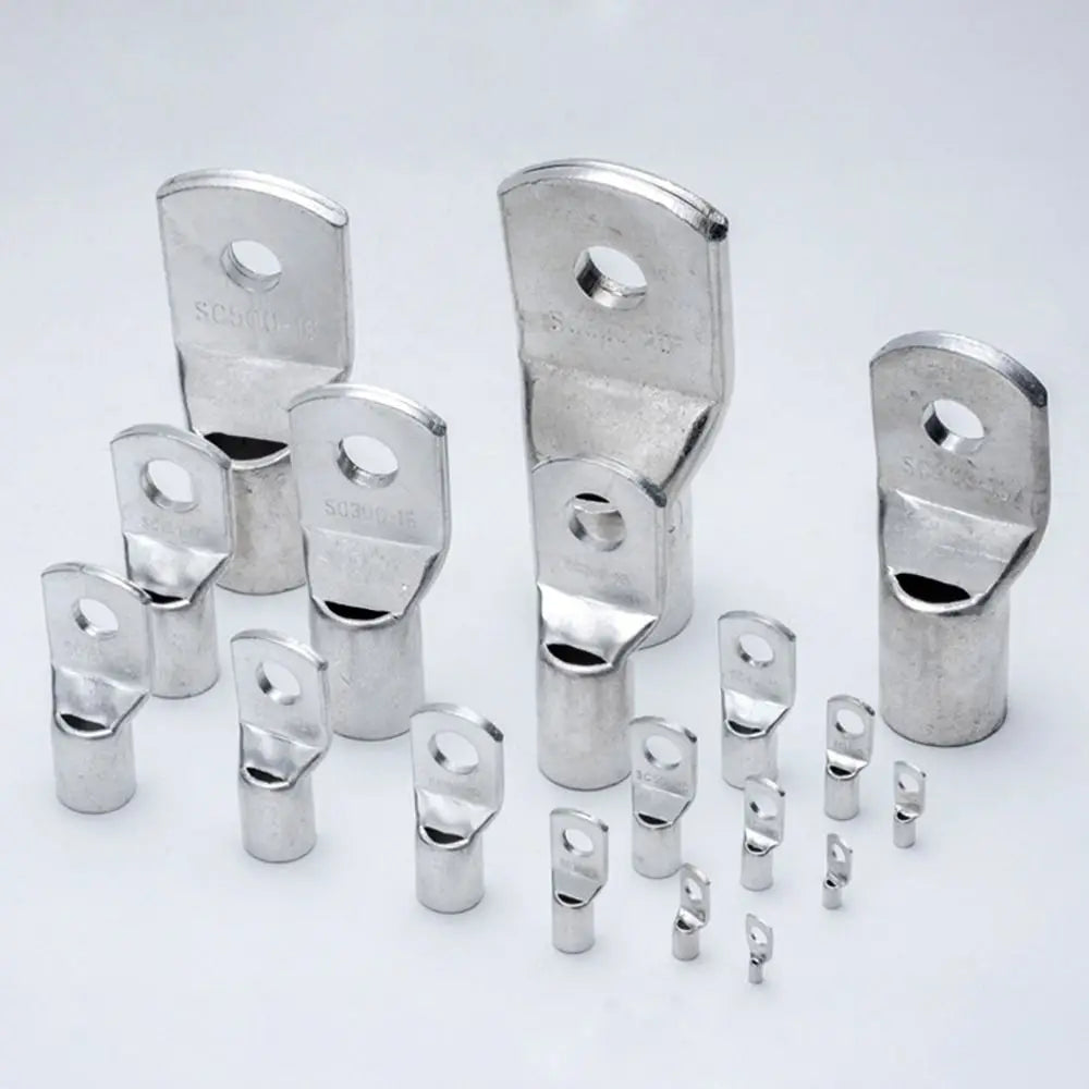 10Pcs 6mm 8mm 10mm SC16-6 SC25-6 SC35-6 Tinned Copper Cable Connector Kit SC Type Wire Nose Terminal Crimp Lugs Ring Quake