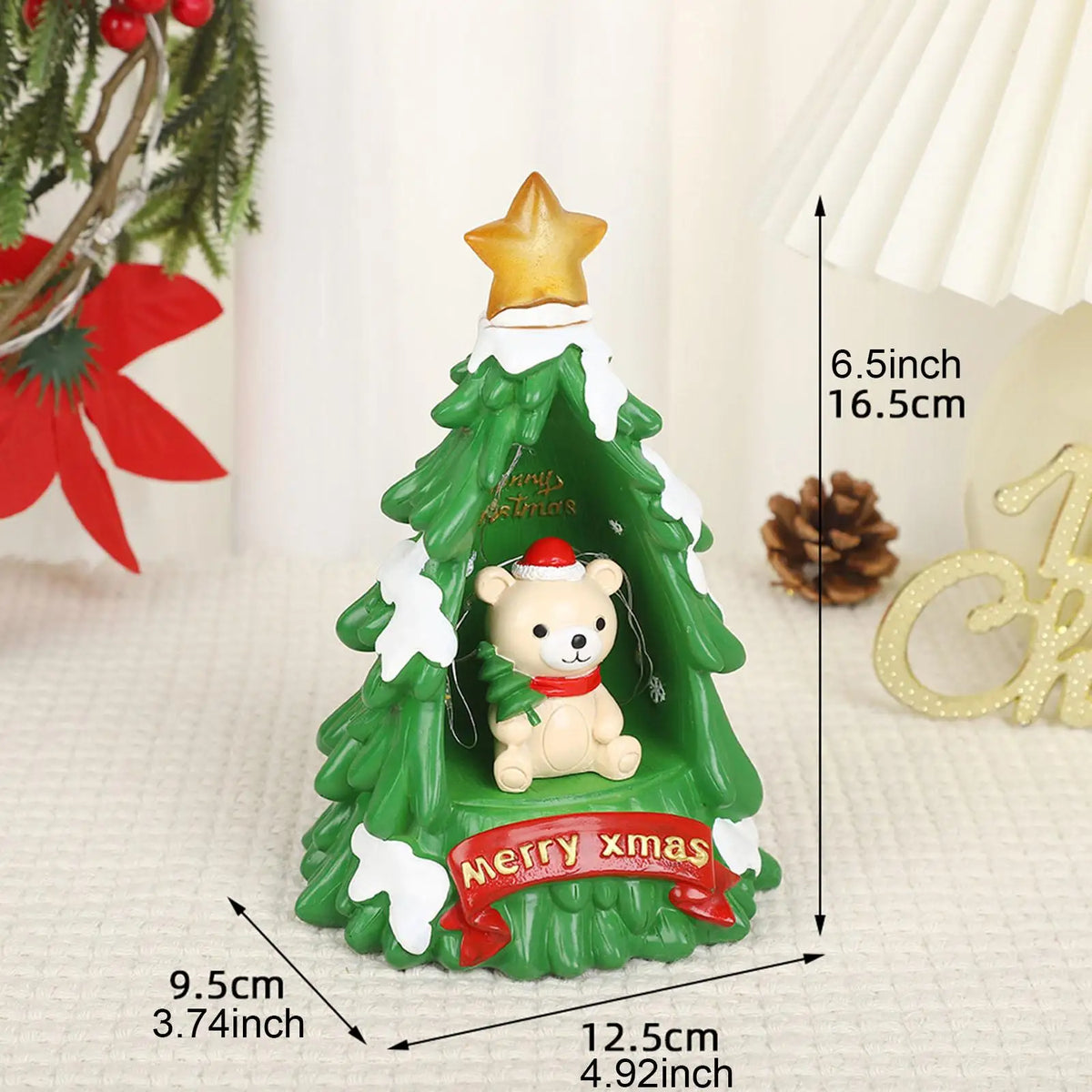Christmas Bedside Night Light Cute Desktop Decoration Christmas LED Light Decorative for Fireplace Window Gift Living Room Hotel Quake