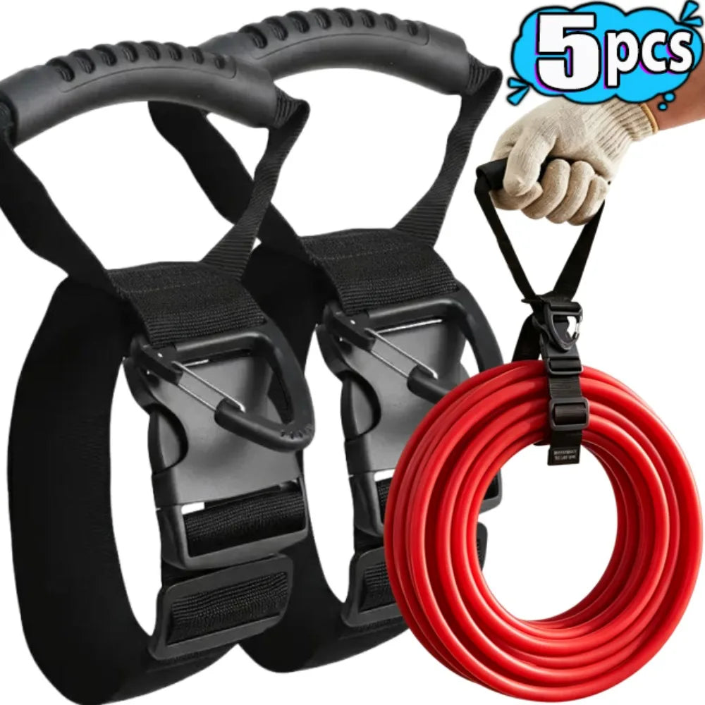 5/1PCS Multi Functional Storage Strap Heavy-Duty Hook Cord Organizer Holder with Rotate Buckle Nylon Hand-held Carrying Strap Quake