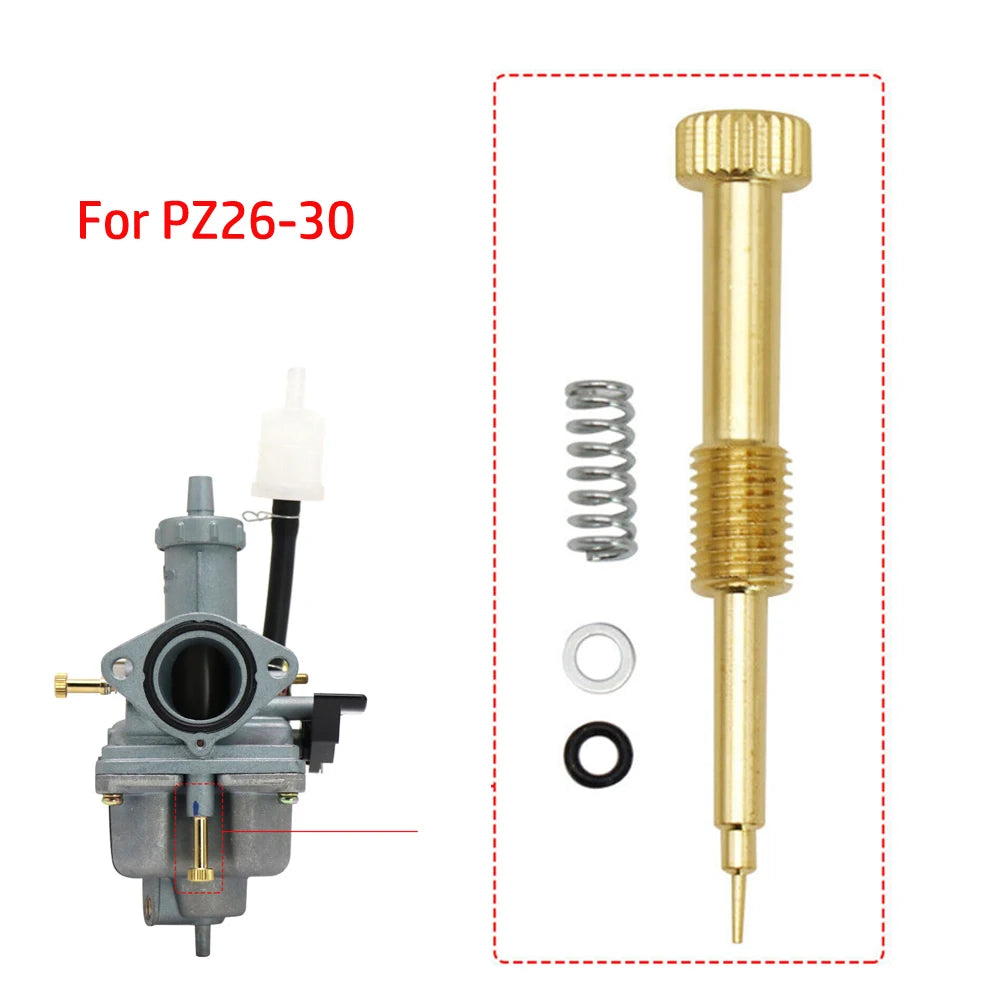 Air Adjustment Screw Carburetor Air Screw Adjustment Kits Metal Mixture Screw Screw Idle For Keihin PZ26 PZ27 PZ30 Quake A