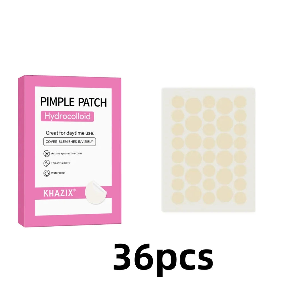 36pcs Hydrocolloid Acne Patches - Absorb Pus & Oil, Reduce Redness, Invisible Fit for All-Day Wear. Quake fuse 36pcs
