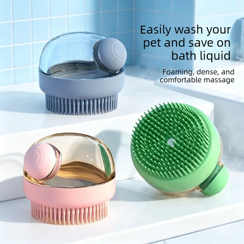 1PC Pet Bath Massage Glove Brush Cat Floating Hair Comb Dog Teddy Bichon Knot Remover Grooming Cleaning Bath Supply Quake