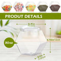 Portable Hexagonal Candy Cookie Jar Plastic with Lid Packaging Jars Sealed High-capacity Food Storage Container Kitchen Supplies Quake 850ml