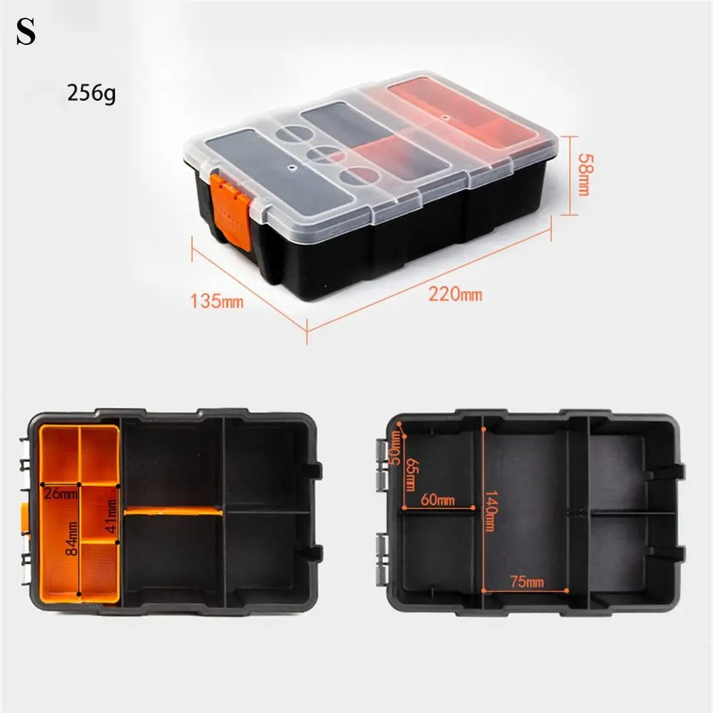 Combination Metal Parts Screwdriver Repair Tool Box Hardware Tool Parts Toolbox Screw Storage Box Quake S