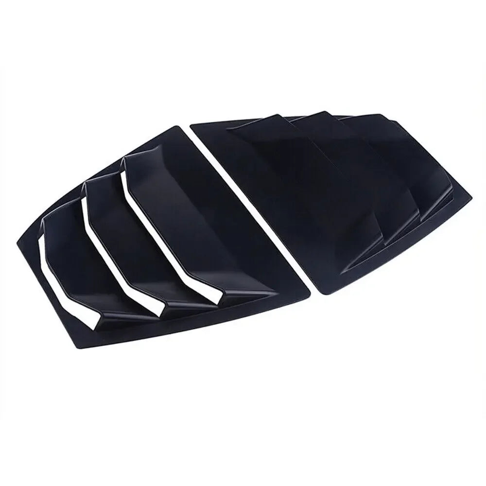 For Mazda 3 Axela 2014-2018 Car Rear Louver Window Side Shutter Cover Trim Sticker Vent Scoop ABS Carbon Fiber Black Accessories Quake