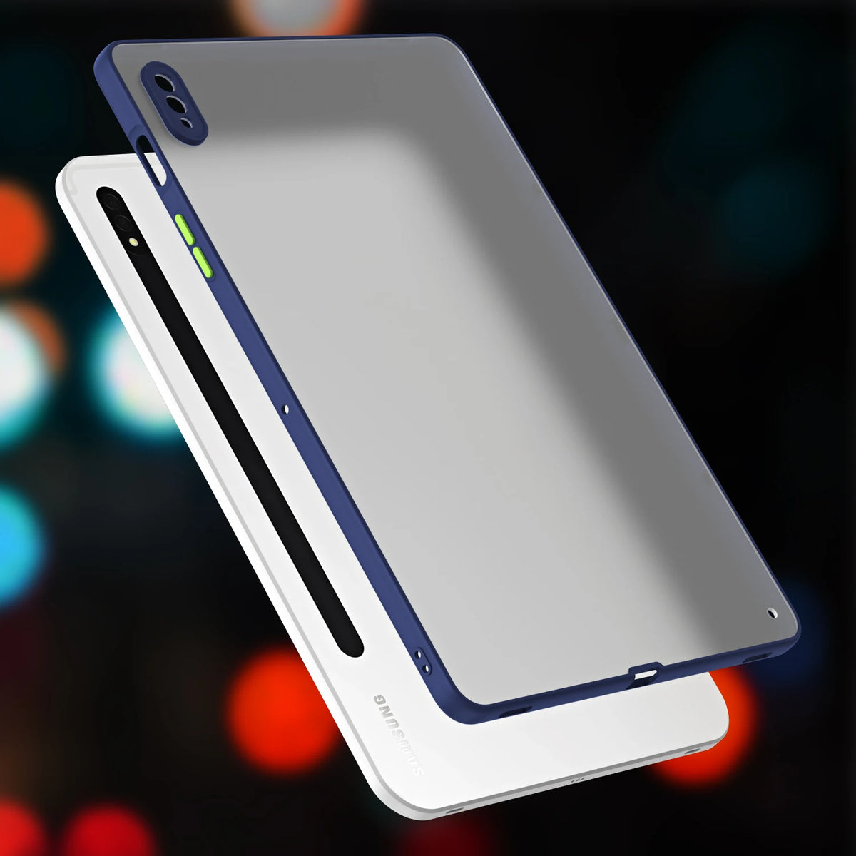 For Samsung Galaxy Tab S7 SM-T870 Shock-Proof Protective Case 11 inches Transparent Tablet Shell For Tab S8 SM-X700 Quake Blue Galxxy TAB S8