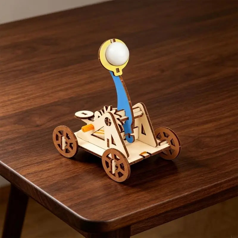 Wooden Ancient Catapult Model Craft Set Adjustable Angles Kids Educational Toy For Classroom Science Experiment K1KF Quake
