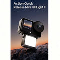 Mini Video Light for Action Camera, Rechargeable Fill Light with One-Button Brightness Control for Portrait and K1KF Quake CN
