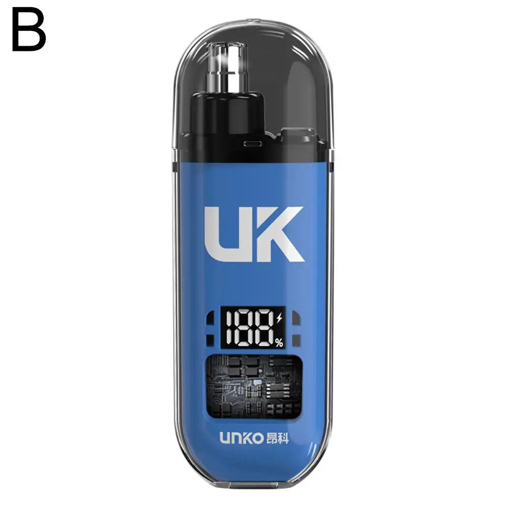 Digital Electric Nose Hair Trimmer Painless Shaving Mens Eyebrow Nose Trimmer USB Rechargeable Ear & Nose Hair Trimmer Machine Quake Blue CN