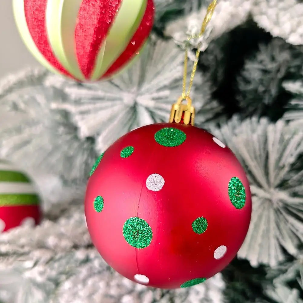 Green Monster Christmas Ball Ornament Elf Gift Box Hanging Bauble Shatterproof Tree Decoration Christmas Gift Holiday Party Deco Quake