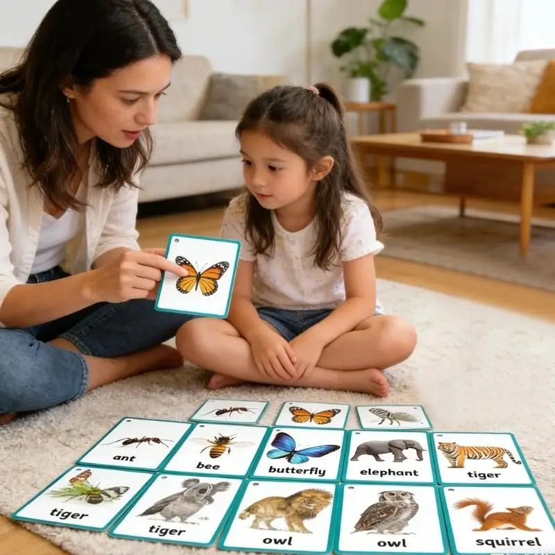 Wildlife Insect Flash Cards For Kid With Vibrant Pictures And Words To Enhances Language Learning And Cognitive Skills K1KF Quake