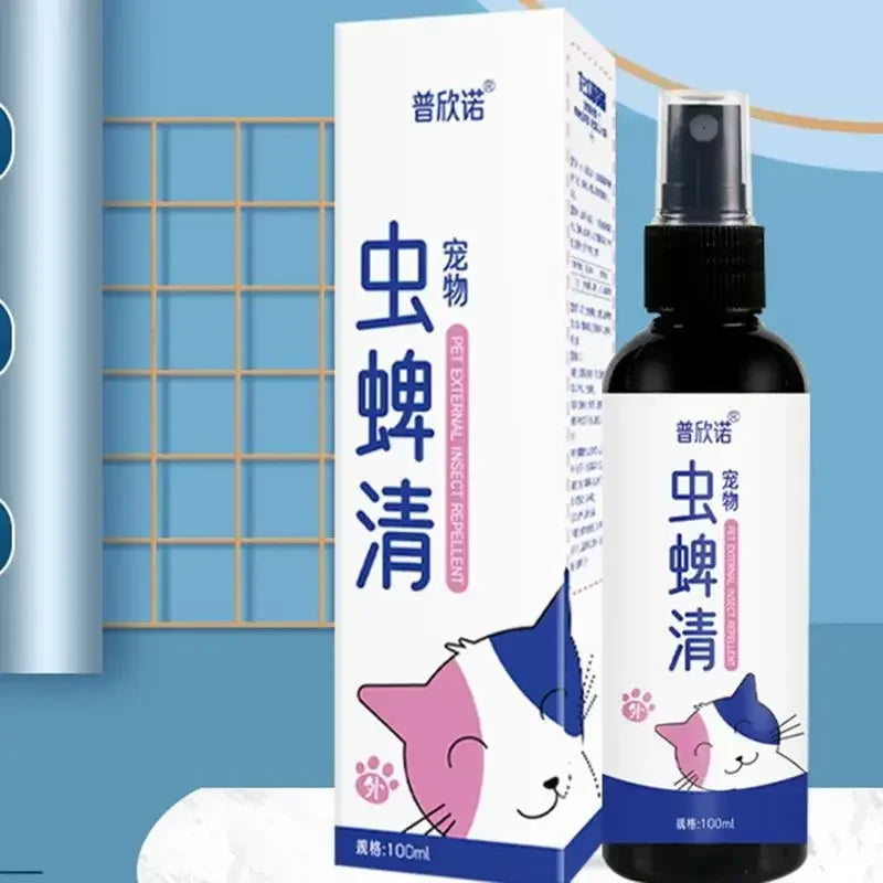 Pet Dog Cat Anti Flea Drops 100ml Insectcide Flea Lice Insect Remover Spray Flea And Tick Concentrate Formula Pet Flea Remover Quake