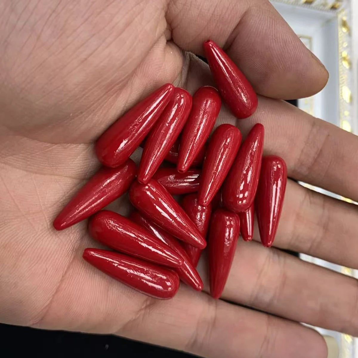 5Pcs DIY Loose Shell Beads Shell Powder Drop Half Hole Beads 8x26mm For Jewelry Making DIY Necklace Bracelet Earrings Accessory Quake