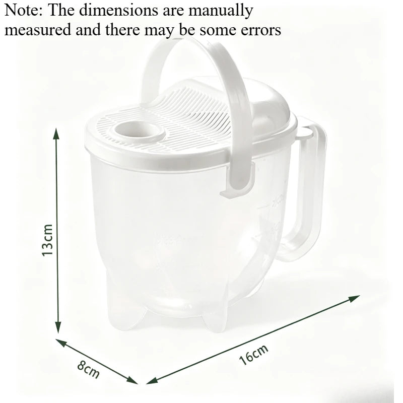 No Hand Washing Rice Washer Flushing Type Rice Strainer Lazy Rice Cleaning Tool Multifunctional Kitchen Rice Drain Basket Quake A