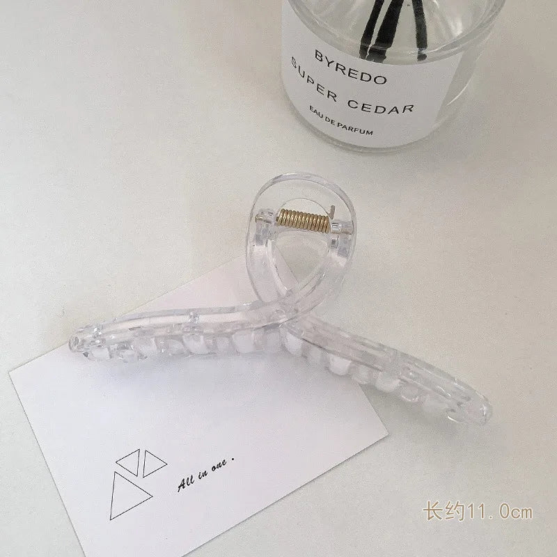 Transparent Grab Clip Korean Simple Large Hairpin Hair Grab Hairpin Bath Styling Tools & Accessories Quake 3 Cross 11.5cm