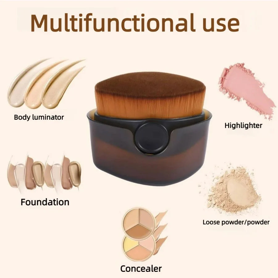 Multi-Purpose Face Brush with Case, Foundation Blush Powder Brush for Liquid Cream, Travel-Friendly Makeup Tool Quake
