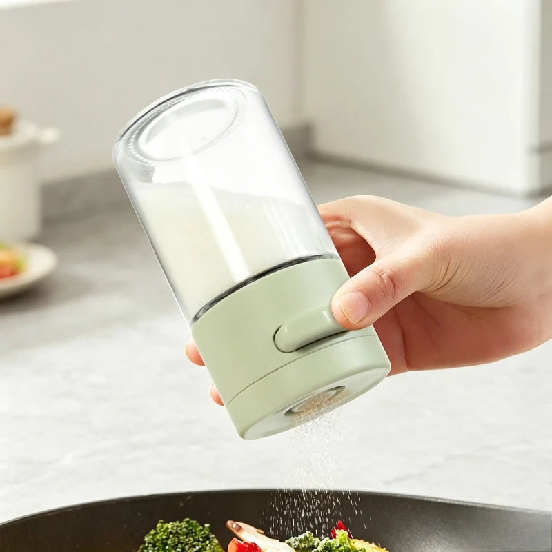 Press Type Quantitative Spice Shaker 0.5g Precise Salt Dispenser Moisture-proof Sealed Glass Seasoning Bottle for Kitchen Quake