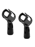 2x Universal Microphone Stand Clip Adjustable Mic Clamp Mount Holder Quake black