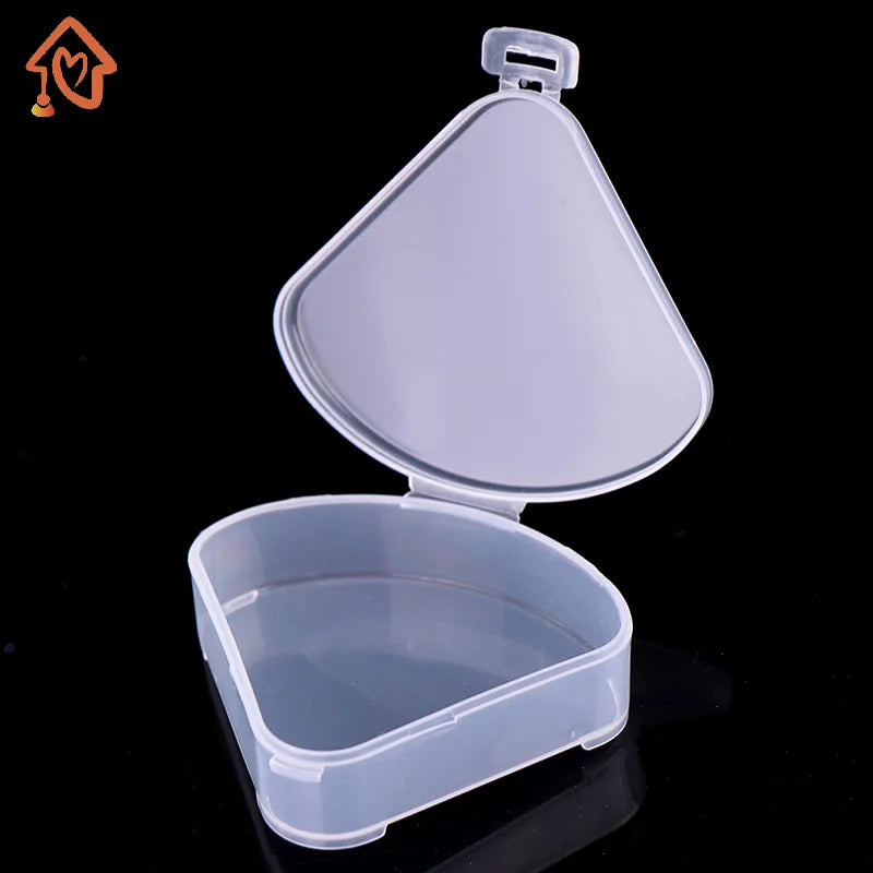 1Pcs Portable Triangle Sponge Transparent Cosmetic Bag Makeup Puff Box Storage Case , 7*6.5cm Quake