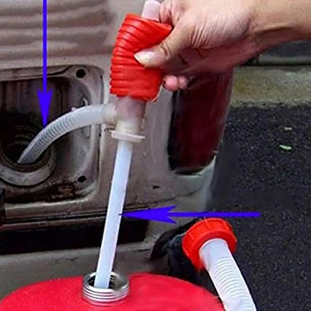 Universal Car Fuel Oil Siphon Pump Hand Manual Gas Transfer Oil Liquid Plastic Syphon Transfer Pump Quake