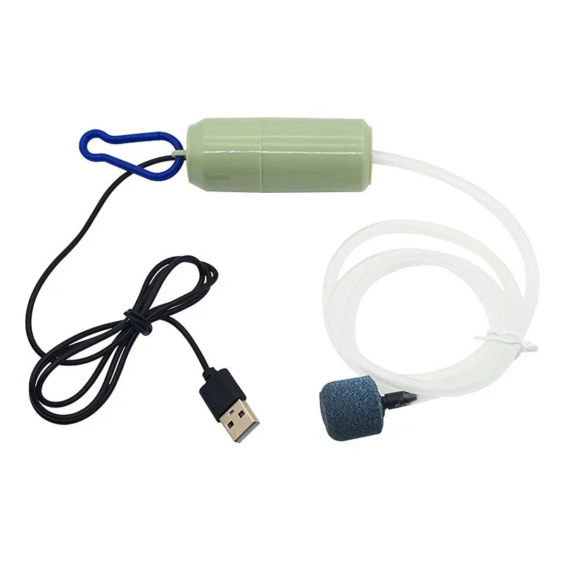 Portable USB Aquarium Air Pump, Silent Air Compressor, Portable Mini Oxygenator, Aquarium Accessories, 5V Quake