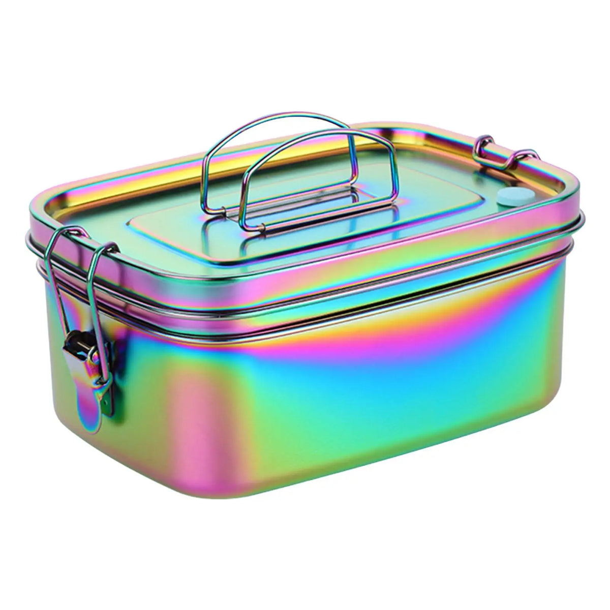 Stainless Steel Bento Box Snack Box Divided Food Storage Containers for Home Quake Colorful