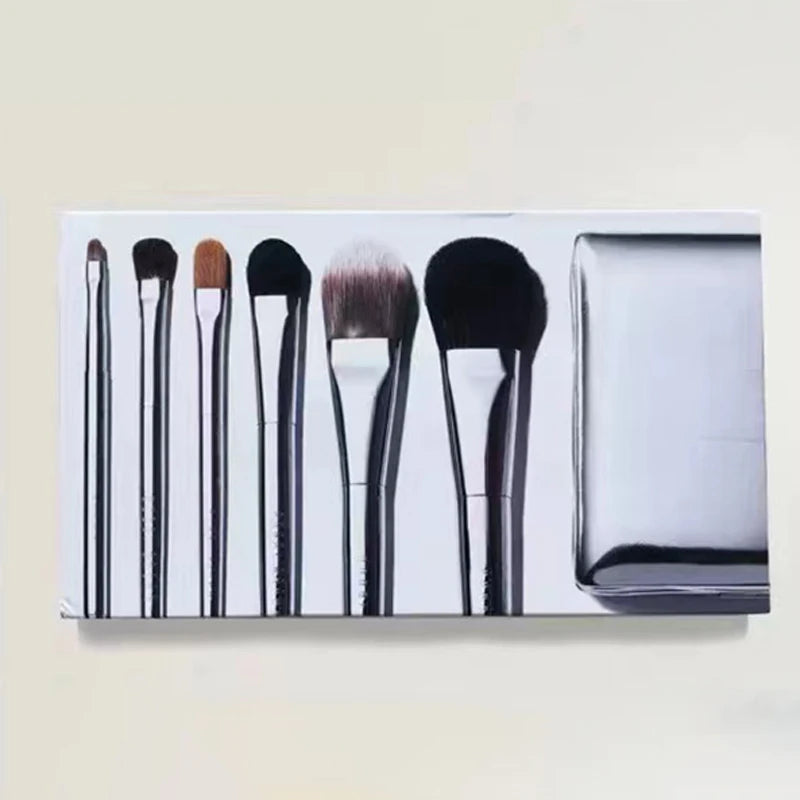 BB Series Silver 6pcs Makeup Brushes Set Foundation Loose Powder Concealer Eyeshadow Brush Cosmaetic Tools For Beauty Quake
