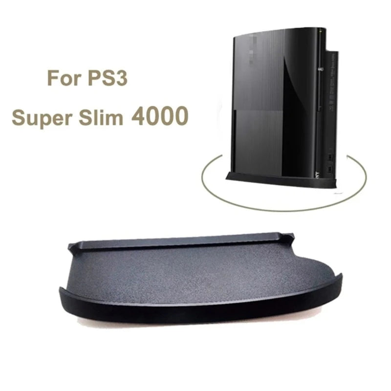 Skid-Proof Vertical Stand Holder Base Dock Mount Bracket Easy Installation Used for Ps3 Super Slim 4000 Game Console K1KF Quake Default Title