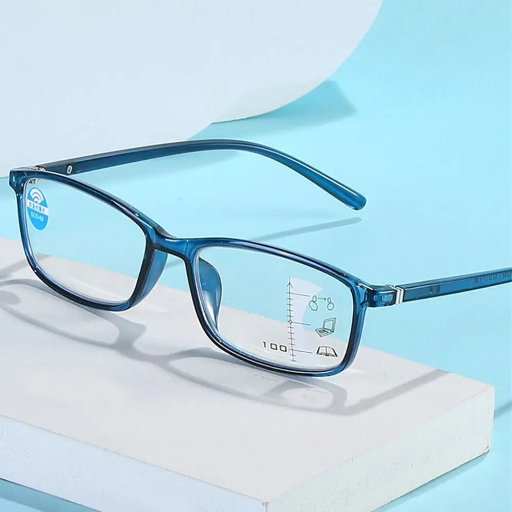 Anti-Blue Light Progressive Multifocal Reading Glasses Men Women Eye Protection Readers Eyewear Optical Presbyopia Eyeglasses Quake