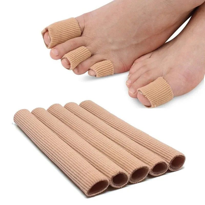 15cm Silicone Tube Toe Gel Protector Cover Finger&Toe's Fabric Gel Bandage Corns Blisters Calluse Pain Relief Soft Pads Insoles Quake