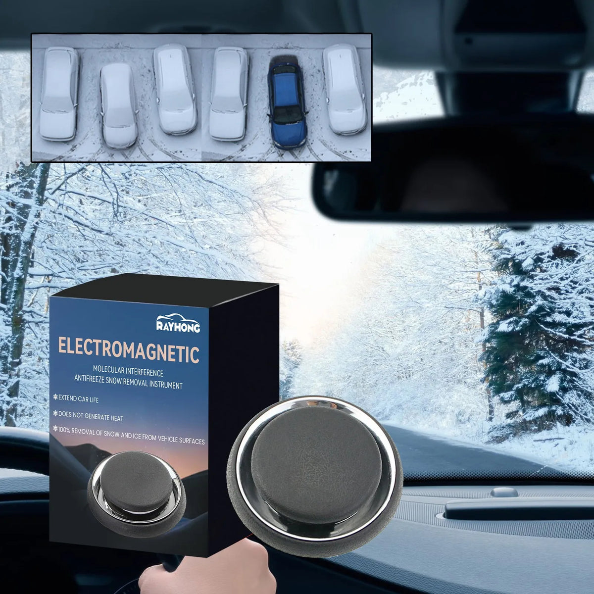 Portable Solar And USB Car Ice Remover For Windshields, Rearview Mirrors, SUVs, Trucks, RVs – Fast De-icing Anti-Freeze Tool Quake