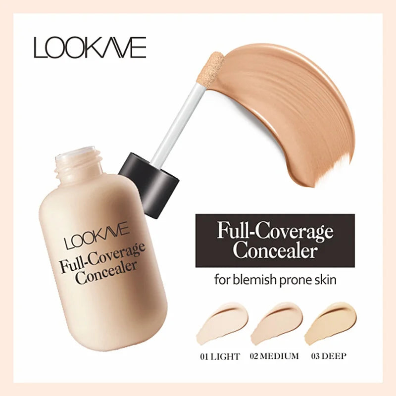 Lightweight and Compact Mini Liquid Concealer-High Coverage for Acne,Ddark Circles and Blemishes,Travel-Friendly FaceMakeup Base Quake