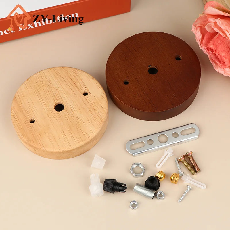 10/12cm Wood Lamp Base Modern Ceiling Plate Wooden Ceiling Holder Pendant Lamp Fitting Chandelier Base DIY Lighting Accessories Quake