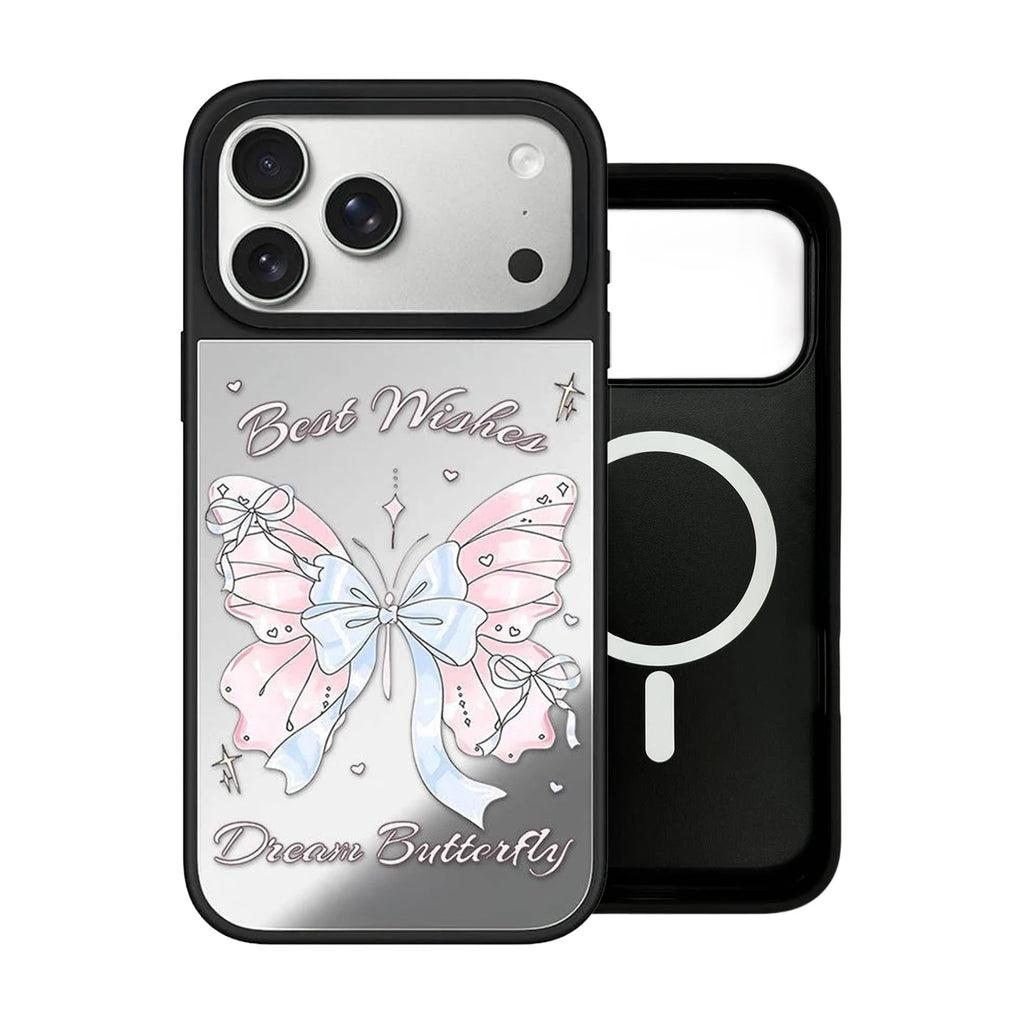 608317 Mirror Surface Magnetic Phone Case Cover for IPhone 13 14 15 16 17 18 Pro Max Case Multicolor Quake