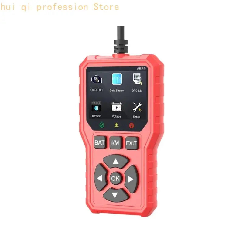 2.8Inch Screen Advanced Car Diagnostic Tool With 35000+ Code Library And Silicone Button Code Search For Quick Diagnosis H8WE Quake Red China Mainland