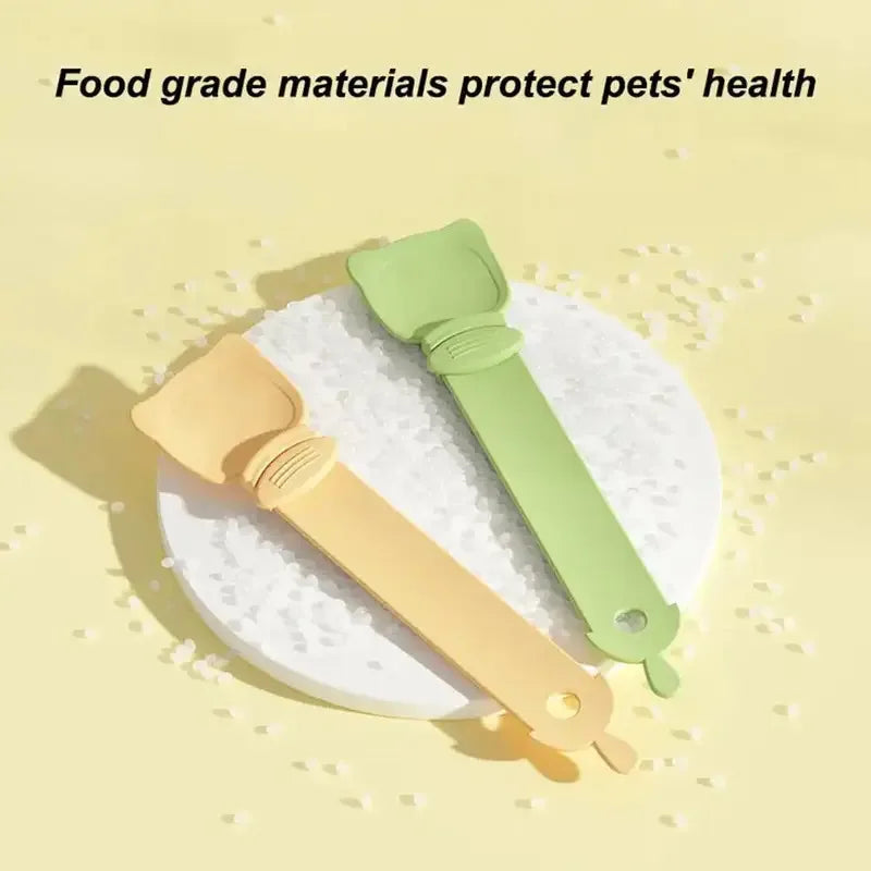 Pet Feed Spoon Food Scoop Cat Strip Squeezer Feeder Dispenser Indoors Puppy Kitten Snack Liquid Food Scoop Kitty Pet Supplies Quake