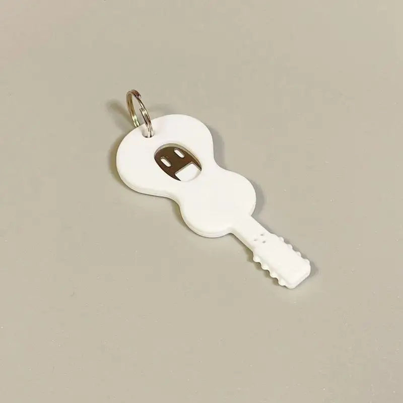1/10Pcs Anti-Lost Sim Card Eject Pin Needle Universal Mobile Phone Steel Ejector Pin SIM Card Tray Opener Keyring Quake White-1Pcs