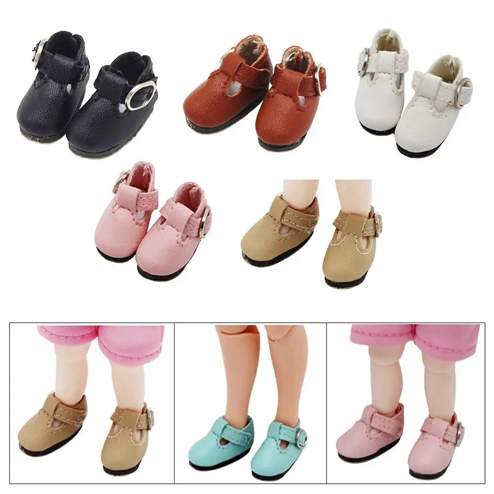 2.8cm * 1.2cm BJD Doll Shoes Mini Size PU Leather Doll Princess Shoes Fashion Design Multicolor Doll Boots 1/8 BJD Quake