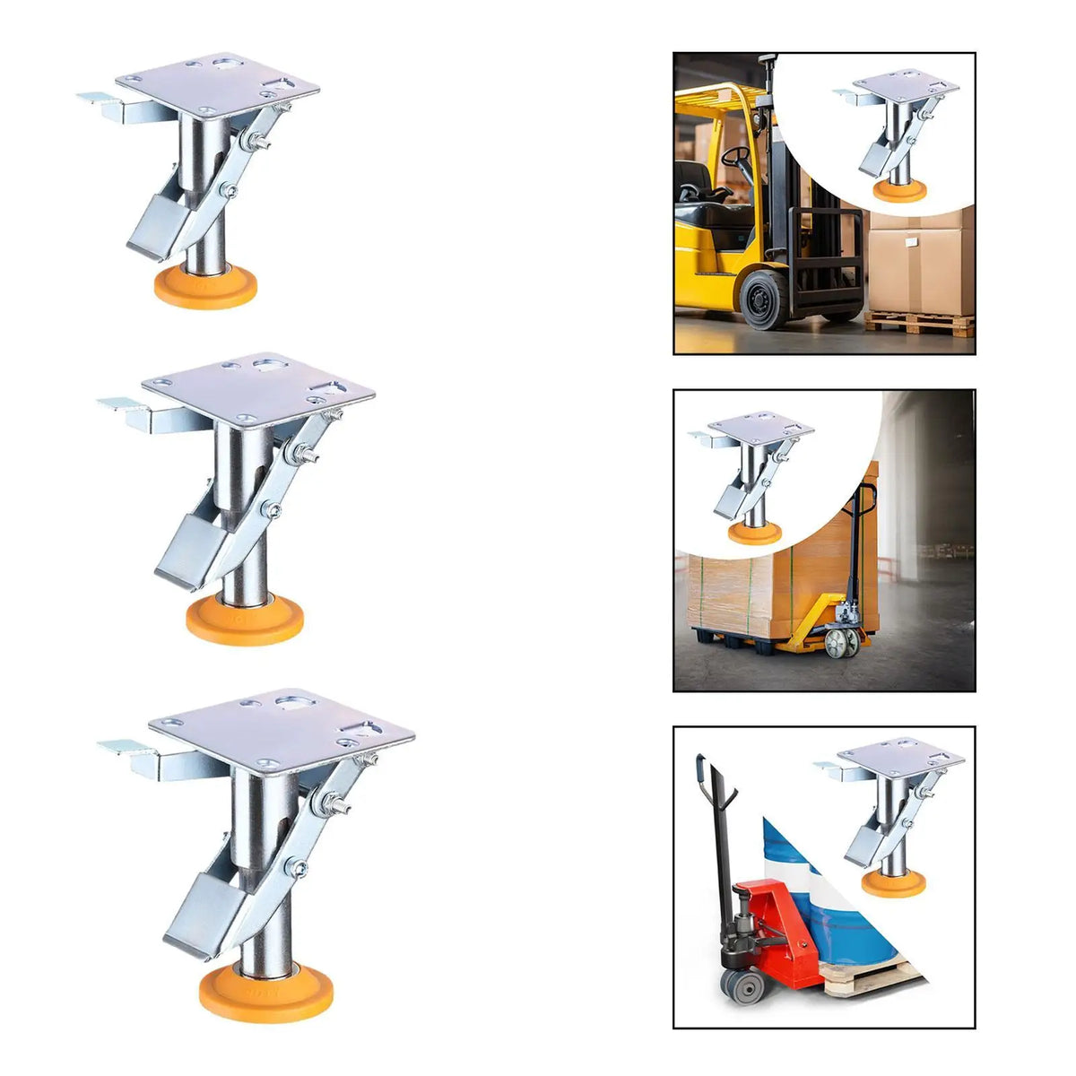 Medium Casters Floor Lock Heavy Duty Wear Resistant Easy Installation Multiuse for Trolley Hand Trucks Cart Industrial Equipment Quake