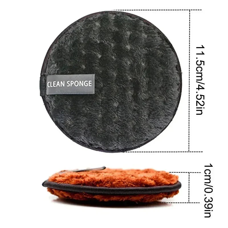 vvocci 4PCS Microfiber Makeup Remover Towel - Washable Reusable Face Cleaning Sponge for Skincare & Cosmetics Quake