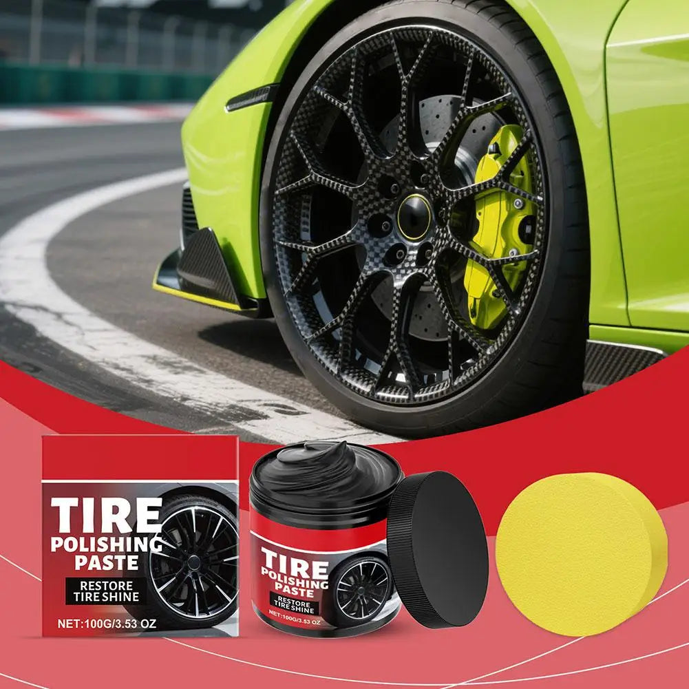 Car Tire Refurbishing Paste Tire Shine Polish Cream Long Lasting Protection Anti Aging Care for Rubber Wheel Maintenance Quake