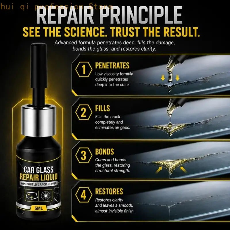 5 Windshield Repair Liquid Bottle for Routine Driving Storage H8WE Quake