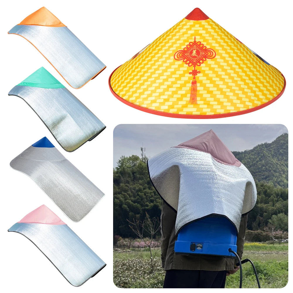 Cloak thi Heat Insulation Sun Hats Cloak thi Extra Large Agricultural Work Hat Sun&UV Rain Resistant Sun Visor Cap Unisex Quake