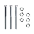 Spring Loaded Gate Wheel Caster Hard Rubber Gate Wheel Suspension Black Quake 4 in
