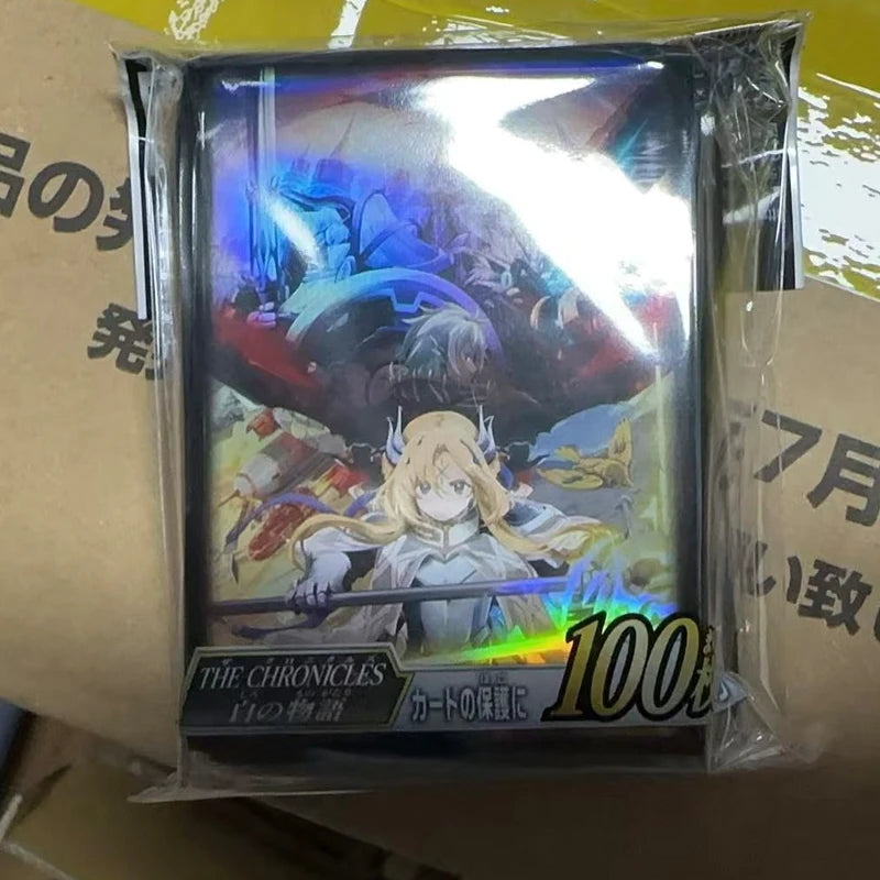 Original Yu-Gi-Oh! Alba Los Branded Card Sleeves 100PCS 63x90mm White Story The Chronicles Anime TCG Protective Covers Kids Gift Quake