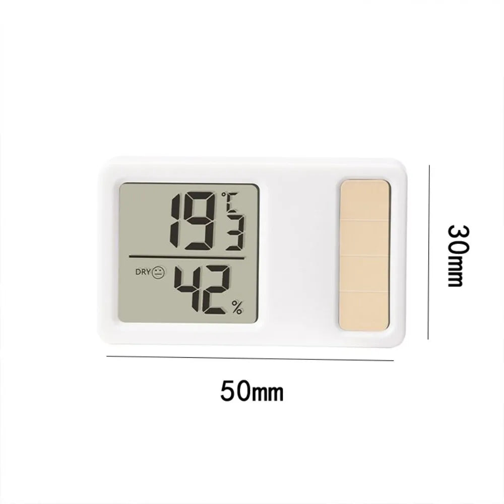 69HF Solar Powered Thermometers Mini High Accuracy Digital Temperature Humidity Measurement Meter Gauge Professional Quake Small -5 - 3cm-