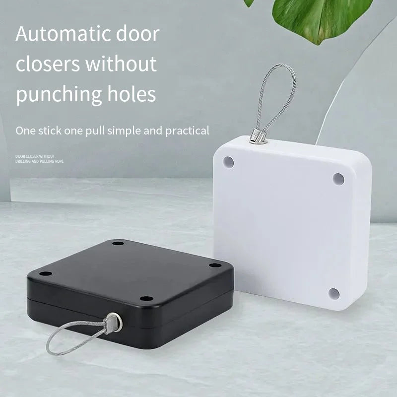 No Punching Automatic Door Closer Pull Cord Door Closers Adjustable Surface Door Stop Bracket Type Automatic Door Closer Quake