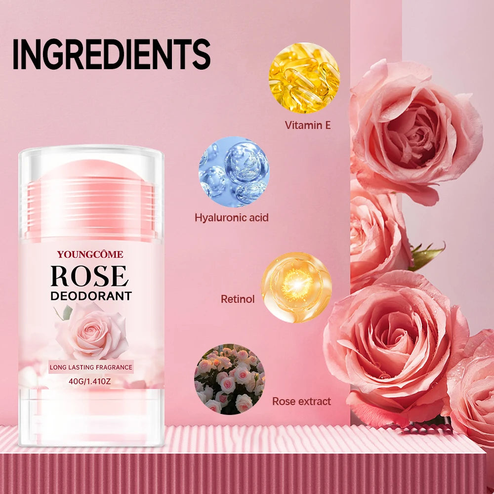 Women's Natural Anti Deodorant Body Care Stick Full Body Deodorant Smooth Stick 72 Hour Odor Control Stay Fresh Fade Body Odor Quake