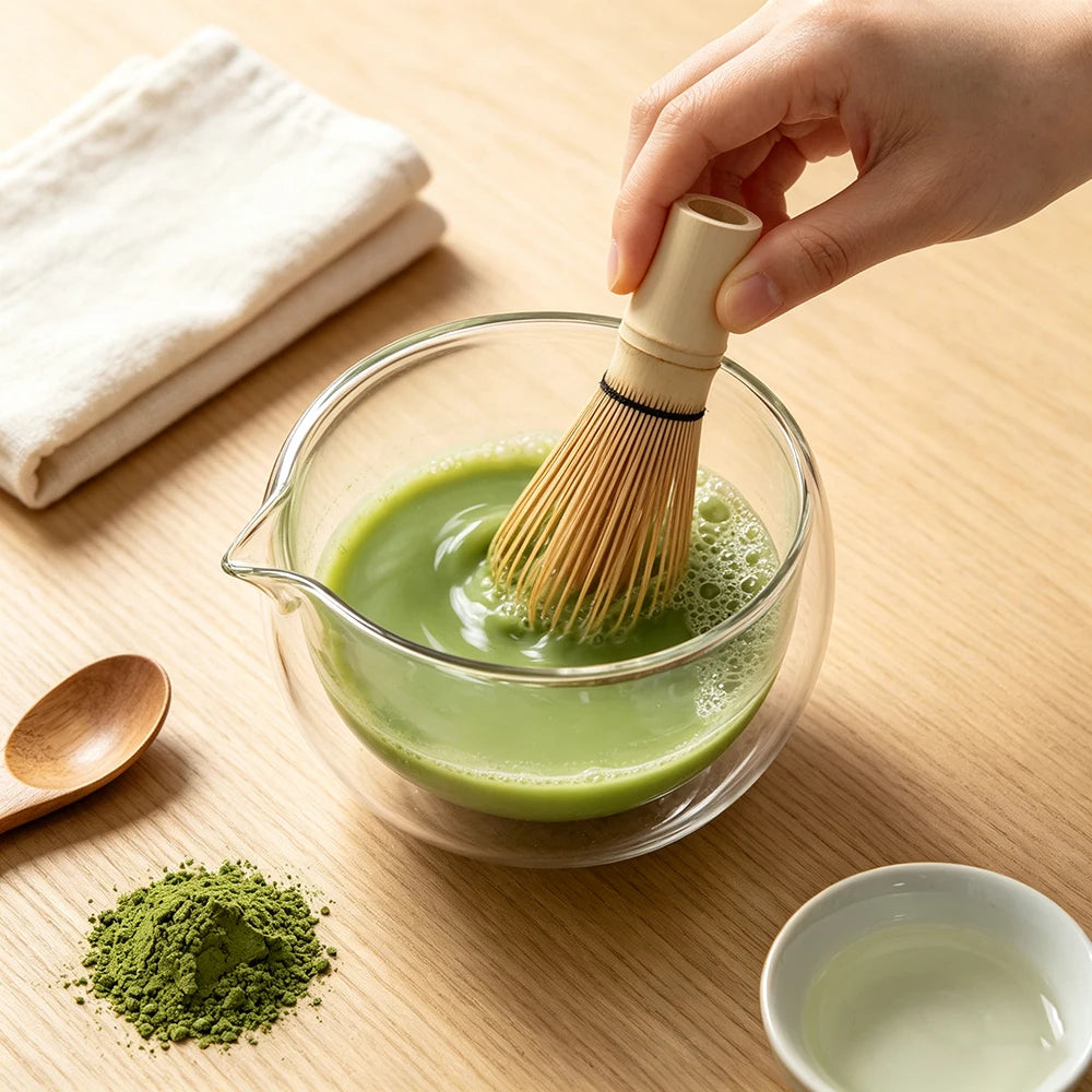 Double Wall Glass Matcha Bowl Transparent Fruits Salad Yogurt Mixing Bowl With Spout Kitchen Bowl For Egg Beating Baking Serving Quake
