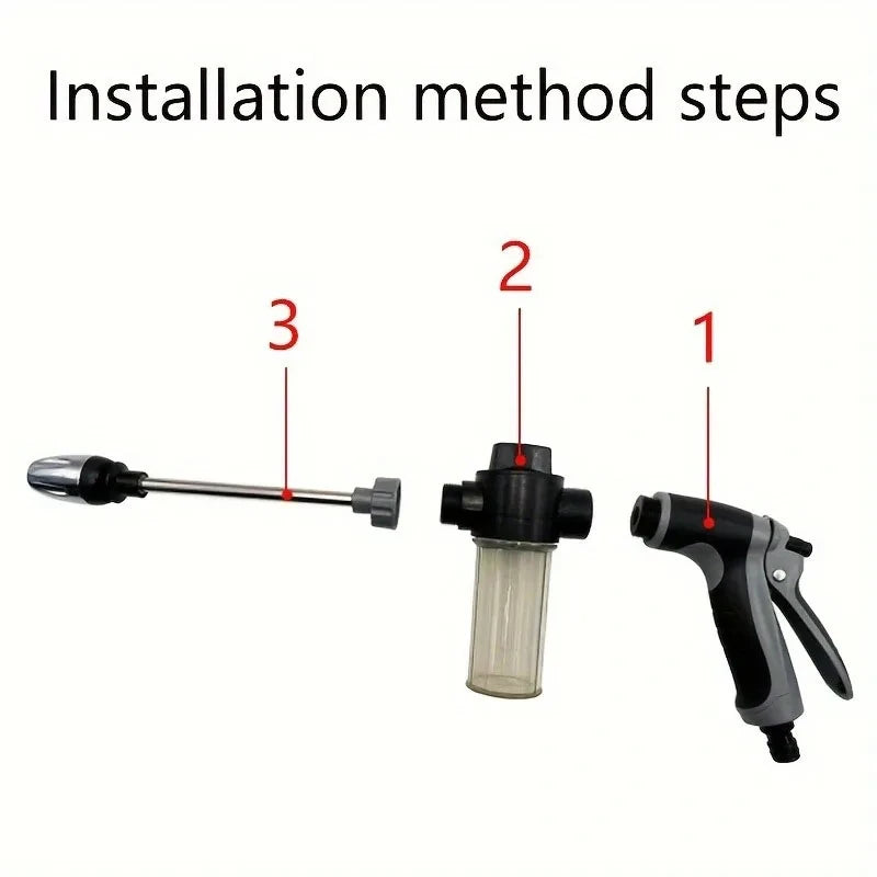 Multifunctional High Pressure Car Wash Water Gun Garden Water Pipe Nozzle Powerful Cleaning For Cars and Gardens Watering Tool Quake
